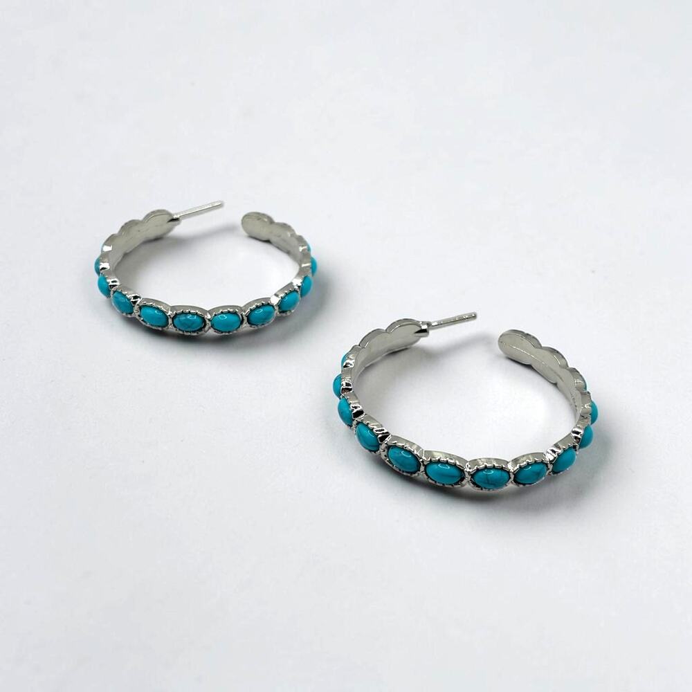 Turquoise Round Earring